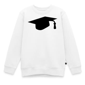 Casquette de remise des diplômes - Sweat Premium enfant bio - blanc - Devant - AI Model Kid Male (0cm)