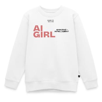 AI Girl, Amazing + Intelligent, Kindness - Kinder Premium Organic Sweatshirt - Weiß - Vorne - AI Model Kid Male (0cm)