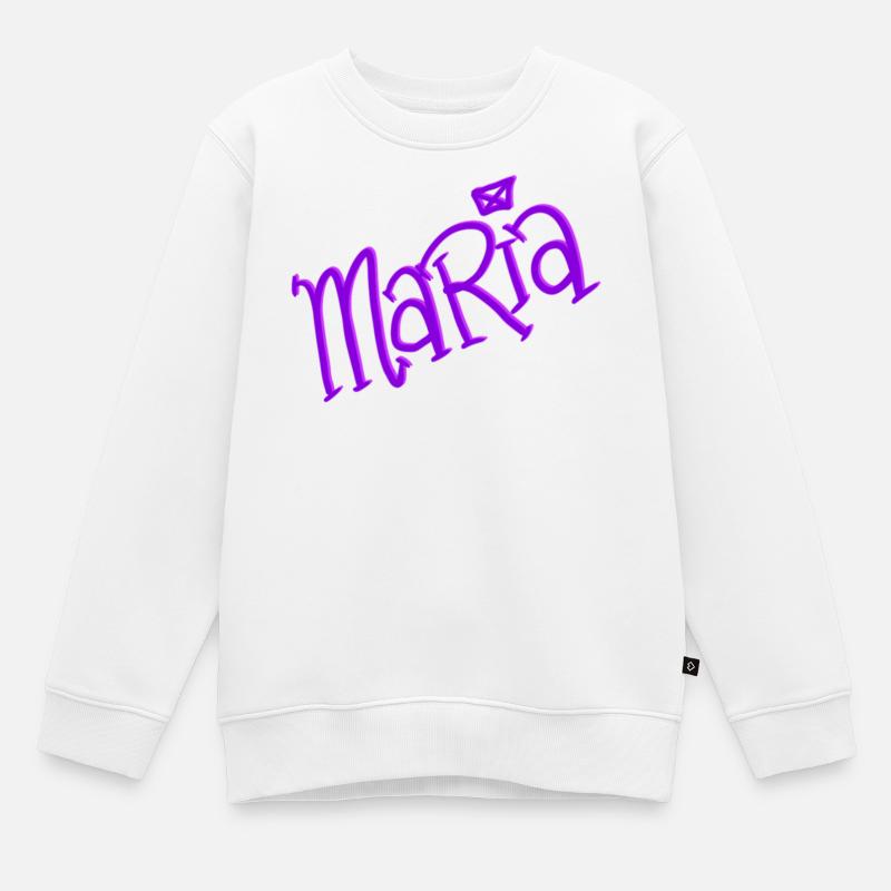 Maria - Sweat Premium enfant bio - blanc