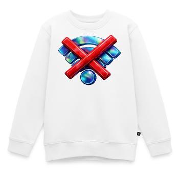 Kein WLAN - Kinder Premium Organic Sweatshirt - Weiß - Vorne - AI Model Kid Male (0cm)