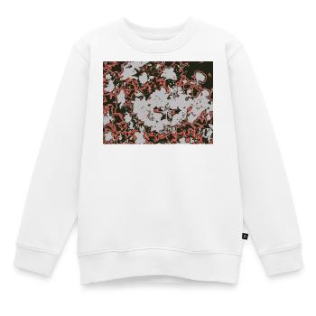 Roter Nebel-Abstractmuster - Kinder Premium Organic Sweatshirt - Weiß - Vorne - AI Model Kid Male (0cm)