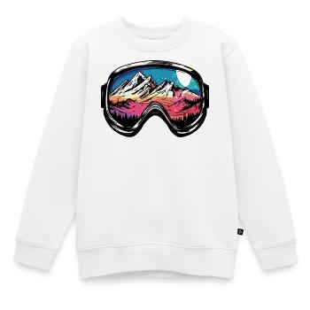Lunettes de ski Montagnes Ski - Sweat Premium enfant bio - blanc - Devant - AI Model Kid Male (0cm)