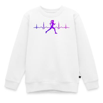 Geschenkidee für eine Running mit Running - Kinder Premium Organic Sweatshirt - Weiß - Vorne - AI Model Kid Male (0cm)