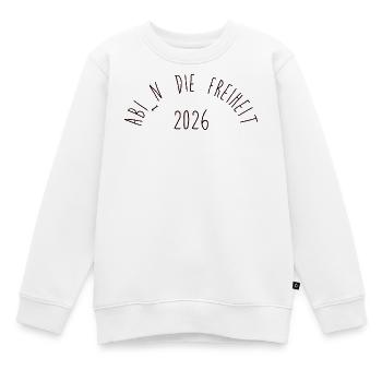 ABI: Freiheit - Kinder Premium Organic Sweatshirt - Weiß - Vorne - AI Model Kid Male (0cm)