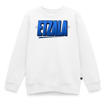 Etzala – fränkischer Mundart - Kinder Premium Organic Sweatshirt - Weiß - Vorne - AI Model Kid Male (0cm)