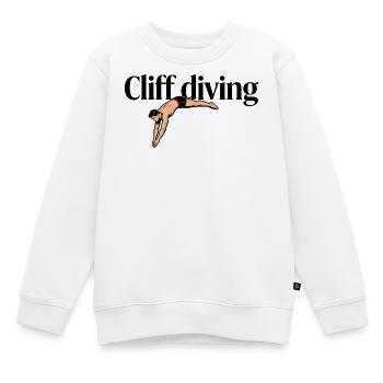 Plongeon depuis des falaises - Sweat Premium enfant bio - blanc - Devant - AI Model Kid Male (0cm)