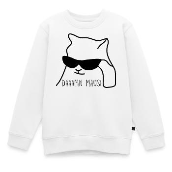 damn Mausi - Kinder Premium Organic Sweatshirt - Weiß - Vorne - AI Model Kid Male (0cm)