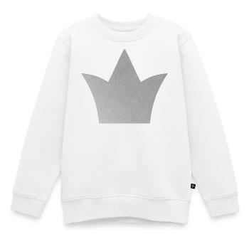 Couronne – symbole de force et de confiance en soi - Sweat Premium enfant bio - blanc - Devant - AI Model Kid Male (0cm)