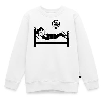 Schlafen Bett - Kinder Premium Organic Sweatshirt - Weiß - Vorne - AI Model Kid Male (0cm)