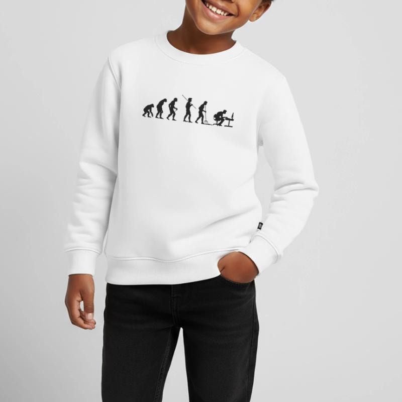 Programmierer Computerfreak Evolution Kinder Premium Organic Sweatshirt