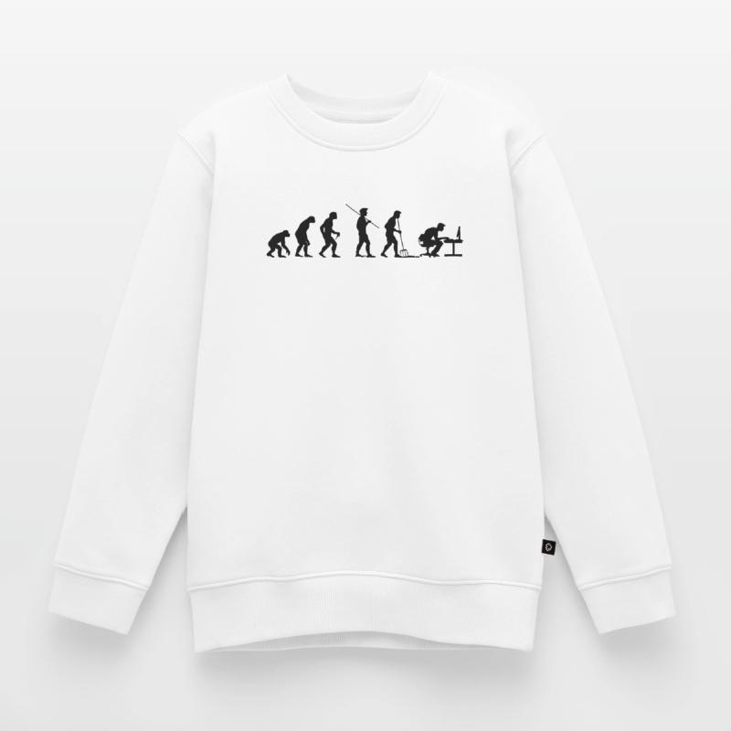 Programmierer Computerfreak Evolution Kinder Premium Organic Sweatshirt
