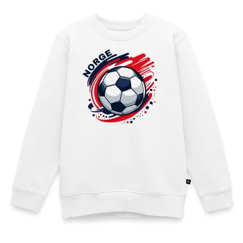 Norwegischer Fußball - Kinder Premium Organic Sweatshirt - Weiß - Vorne - AI Model Kid Male (0cm)