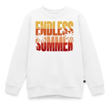 Palmiers d’été sans fin - Sweat Premium enfant bio - blanc - Devant - AI Model Kid Male (0cm)