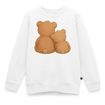 Motif animal de cohésion d’amitié des Ours Câlons - Sweat Premium enfant bio - blanc - Devant - AI Model Kid Male (0cm)