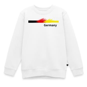 Deutschland Flagge Pinselkunst - Kinder Premium Organic Sweatshirt - Weiß - Vorne - AI Model Kid Male (0cm)