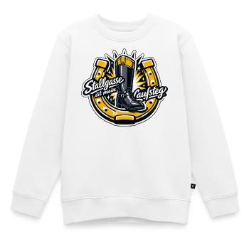 Stallgasse Boot Motiv - Kinder Premium Organic Sweatshirt - Weiß - Vorne - AI Model Kid Male (0cm)