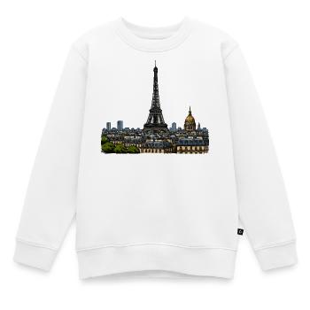 Paris - Kids Premium Organic Sweatshirt - white - Front - AI Model Kid Male (0cm)