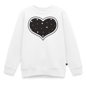 Herz gepunktet – Minimalistisches Herz Design - Kinder Premium Organic Sweatshirt - Weiß - Vorne - AI Model Kid Male (0cm)