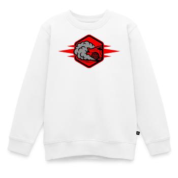 Automobile Icône Automobile Course - Sweat Premium enfant bio - blanc - Devant - AI Model Kid Male (0cm)
