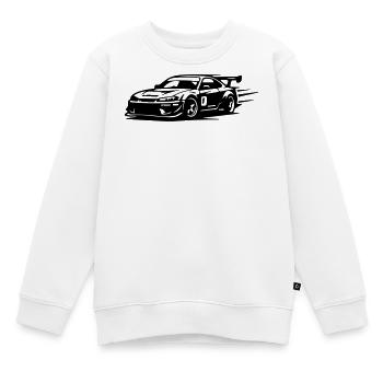 Voitures de course automobiles - Sweat Premium enfant bio - blanc - Devant - AI Model Kid Male (0cm)