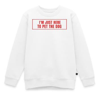 Chemise de caresse pour chiens - Sweat Premium enfant bio - blanc - Devant - AI Model Kid Male (0cm)