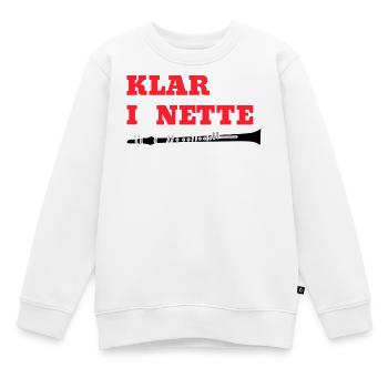 KLAR bin I a NETTE Klarinette Wortspiel - Kinder Premium Organic Sweatshirt - Weiß - Vorne - AI Model Kid Male (0cm)