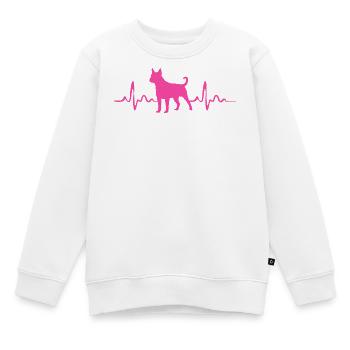 Staffordshire Bullterrier - Kinder Premium Organic Sweatshirt - Weiß - Vorne - AI Model Kid Male (0cm)