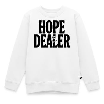 Hope Dealer - Kinder Premium Organic Sweatshirt - Weiß - Vorne - AI Model Kid Male (0cm)