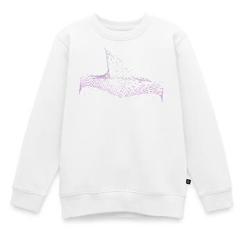 Geometrische Segelwelle – Lila generative Linienkunst - Kinder Premium Organic Sweatshirt - Weiß - Vorne - AI Model Kid Male (0cm)