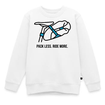 Moins de sac roule Plus de vélo Tee - Sweat Premium enfant bio - blanc - Devant - AI Model Kid Male (0cm)