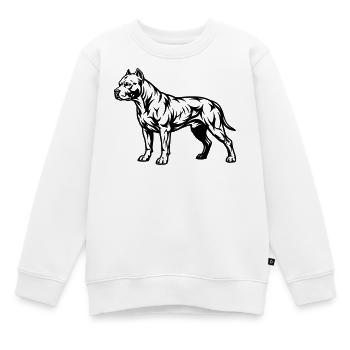 Staffordshire staff - Kids Premium Organic Sweatshirt - white - Front - AI Model Kid Male (0cm)