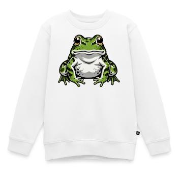 Cadeau Grenouille Drôle - Sweat Premium enfant bio - blanc - Devant - AI Model Kid Male (0cm)