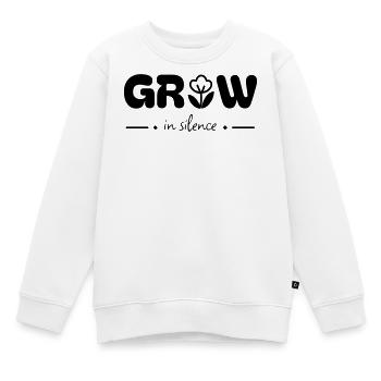Wuchse in Stille - Kinder Premium Organic Sweatshirt - Weiß - Vorne - AI Model Kid Male (0cm)
