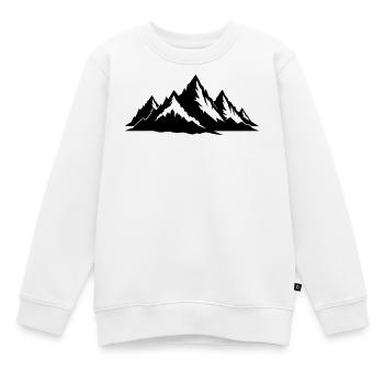 Gebirge - Kinder Premium Organic Sweatshirt - Weiß - Vorne - AI Model Kid Male (0cm)