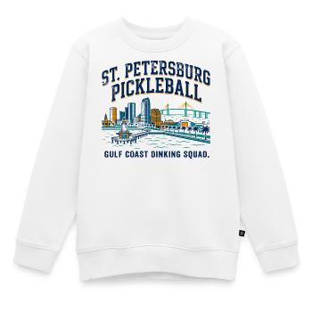 La silhouette de Naples, en Floride, avec un thème de pickleball - Sweat Premium enfant bio - blanc - Devant - AI Model Kid Male (0cm)