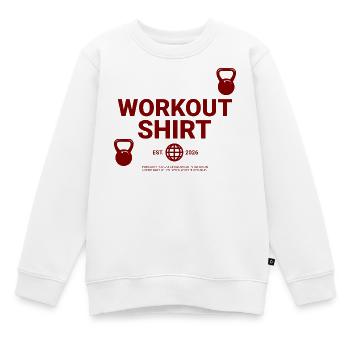 Workout Shirt - Kinder Premium Organic Sweatshirt - Weiß - Vorne - AI Model Kid Male (0cm)