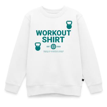Workout Shirt - Kinder Premium Organic Sweatshirt - Weiß - Vorne - AI Model Kid Male (0cm)