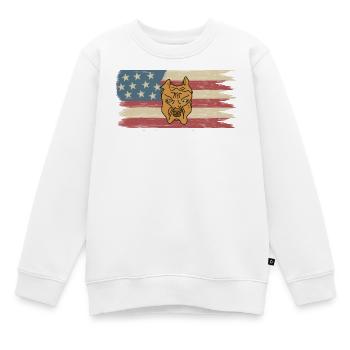 National Dog Month - Kids Premium Organic Sweatshirt - white - Front - AI Model Kid Male (0cm)