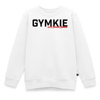 Gymkie Fitness Junkie Gym Sport Shirt - Kinder Premium Organic Sweatshirt - Weiß - Vorne - AI Model Kid Male (0cm)