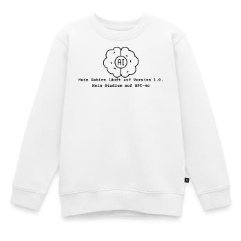 AI Studium - Kinder Premium Organic Sweatshirt - Weiß - Vorne - AI Model Kid Male (0cm)