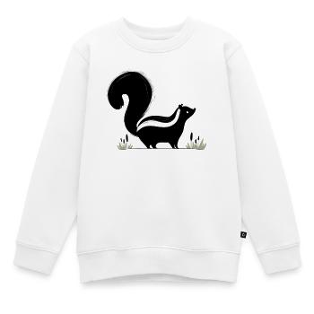 Stinktier  - Kinder Premium Organic Sweatshirt - Weiß - Vorne - AI Model Kid Male (0cm)