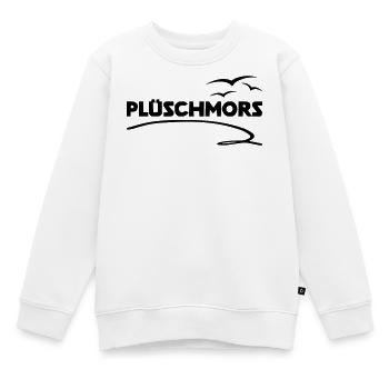 Plueschmors Low German Sea Shirt - Kids Premium Organic Sweatshirt - white - Front - AI Model Kid Male (0cm)