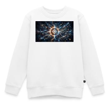 Cœur du réseau d’IA - Sweat Premium enfant bio - blanc - Devant - AI Model Kid Male (0cm)