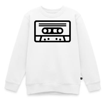 Kassette - Kinder Premium Organic Sweatshirt - Weiß - Vorne - AI Model Kid Male (0cm)