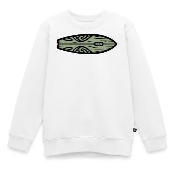 Surfbrett Tribal Surfen Wellenreiten Surfschule - Kinder Premium Organic Sweatshirt - Weiß - Vorne - AI Model Kid Male (0cm)