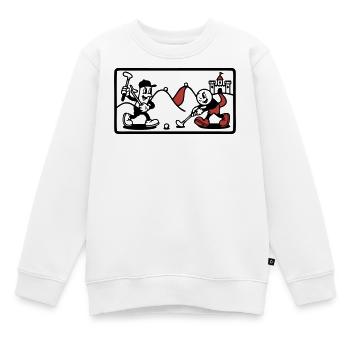 Minigolf Retro Cartoon Golfball JGA Team - Kinder Premium Organic Sweatshirt - Weiß - Vorne - AI Model Kid Male (0cm)
