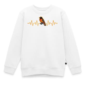 Battement de cœur d’un oriole - Sweat Premium enfant bio - blanc - Devant - AI Model Kid Male (0cm)