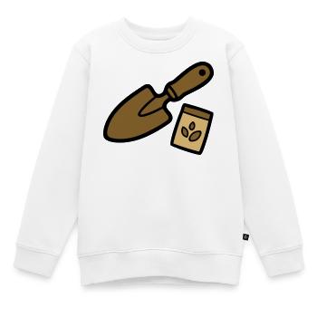 Outils de jardinage Graines Jardiniers Aménagement paysager - Sweat Premium enfant bio - blanc - Devant - AI Model Kid Male (0cm)