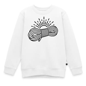Klettern Seil Sonne Motiv - Kinder Premium Organic Sweatshirt - Weiß - Vorne - AI Model Kid Male (0cm)