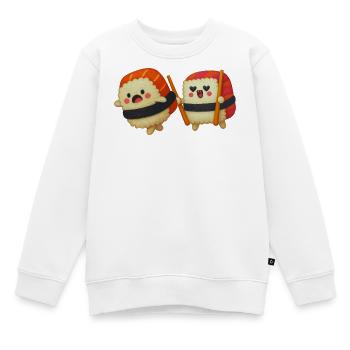 Sushi in Gefahr - Kinder Premium Organic Sweatshirt - Weiß - Vorne - AI Model Kid Male (0cm)